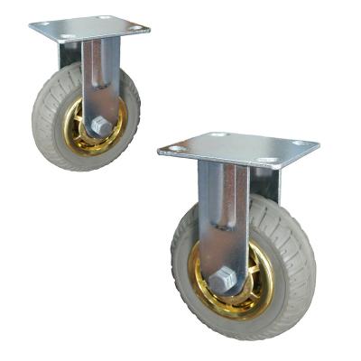 China China Ball Bearing Industrial Rubber Trolley Caster Wheels Heavy Duty Rubber Fixed Wheels for sale