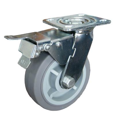 China Other Duty TPR Fixed Rigid Wheels Rigid Caster Wheels Hot Selling High Quality Industrial 100 125 150 200mm Trolley for sale