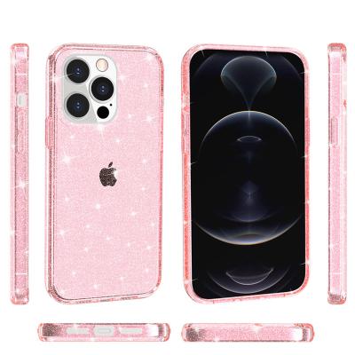 China Transparent PC Shockproof Glitter Terminator TPU Mobile Phone Case Cover For iPhone 14 pro 14 max max for sale