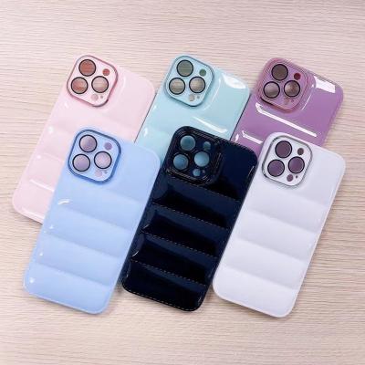 China Winter Fashion Shockproof Silicone TPU Jacket Case Stripper Cotton Soft Cell Phone Case Cover For iPhone 13 12 11 pro XS max max 7 8 for sale