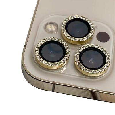 China Anti-scratch Diamond Glitter Camera Lens Protector for iPhone 13 12 pro Max Rear Camera Lens Protective Ring Cover Film for iPhone 11 for sale