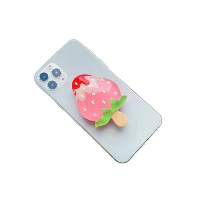 China Universal Adjustable Phone Stand Pineapple Ice Cream Peach Strawberry Fruit Style Statistical Institute Phone Bracket For iPhone for sale