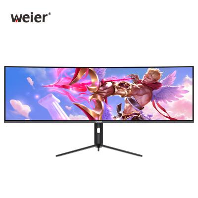 China Weier Non-Curved Gaming Monitor 49 Inch Curved Led Screen Anti-Blue Light Computer Monitor Cheap Price for sale