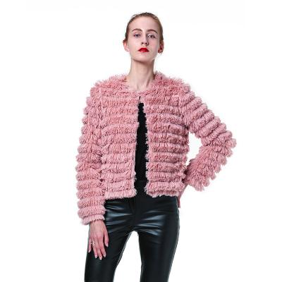 China Women's Faux Fluffy Fur Shaggy Zipper Coat Fashion Long Sleeve Casual Jacket Tracksuit Tops for sale