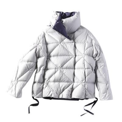 China 2020 high quality white raincoats waterproof down jacket winter cotton coat loose warm coat for sale