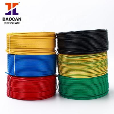 China 1mm 1.5mm 2.5mm 4mm 6mm 10mm Copper Multi Core 300/500V Copper Electrical Wires Cables Electrical Cable Wire for sale