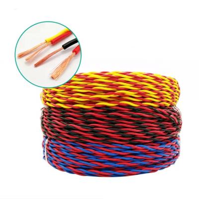 China Copper Conductor Copper PVC Insulated Flexible Cable RVS 1.5mm Twisted Pair Flexible Wire for sale