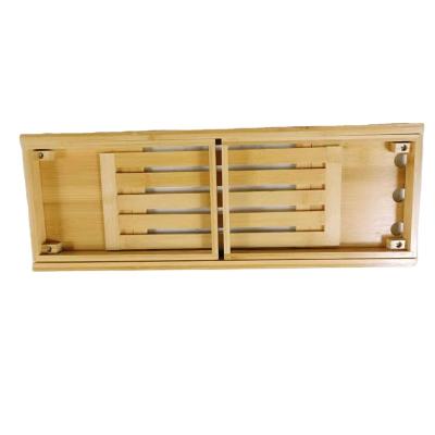 China Sustainable Luxury Natural Eco-friendly High Quality Bathroom Serving Tray Bamboo Bathtub Tray for sale