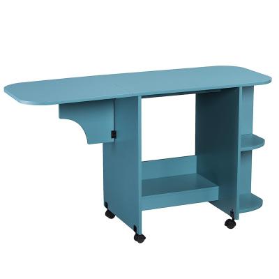 China Eco-friendly Material Expandable Rolling Craft Station Foldable Sewing Machine Table for Sewing Machine for sale