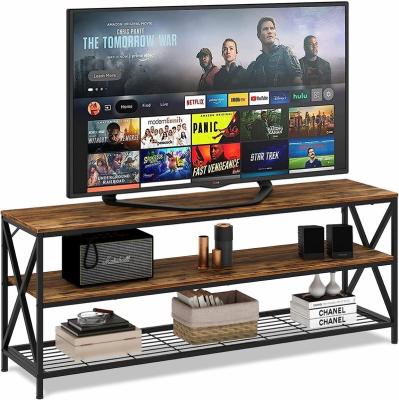 China Eco-friendly Material TV Stand for TV up to 65 Inch, Industrial Entertainment Center Sturdy Wood TV Console Table for sale