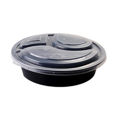 China 100% Food Grade Materials Wholesale Food Container 3 Compartments Disposable Plastic Takeout Food Container for sale