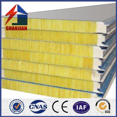 China Metal Cheap Price Waterproof Glass Wool Sandwich Panel For Wall for sale