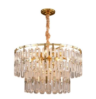 China Modern Luxury Gold Crystal Chandelier Pendant Lights For Living Room for sale