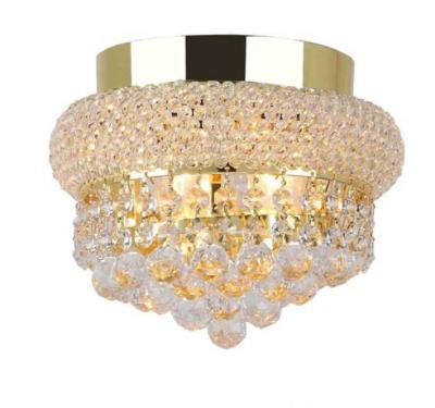 China Modern Home Gold High Ceiling Luxury Chandeliers Pendants Crystal Ceiling Mount Chandelier for sale