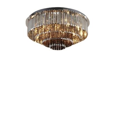 China Outdoor Mounted Modern Round Ceiling Chandelier Light With Chinese K9 Crystal for sale