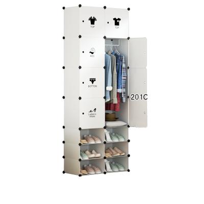 China Dormitory Bedroom Set (Size) Adjustable Combination Wardrobe 2 Meters Single Cloth Chest Narrow Home Wardrobe Storage for sale