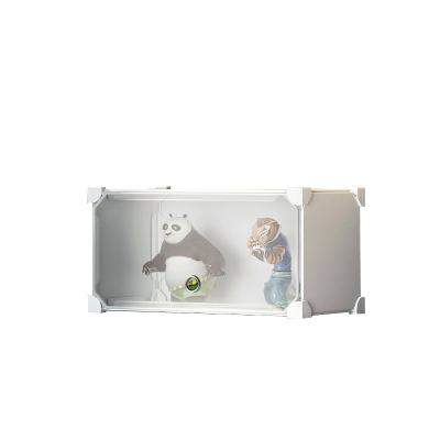 China Matte Finish Hand Box (Size) Adjustable Transparent Bubble Doll Shelf Storage Cabinet Display Stand Toy Display Box for sale