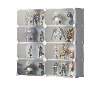 China Storage Adjustable Rack Toy Box Display Mold Transparent (Waist) Storage Cabinet Shelf Doll Hand Box for sale