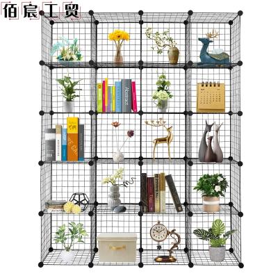 China Living Room Adjustable Multi-Function Metal 6 Shelf Wire Storage Cabinet Cubic Storage Box (Size) for sale