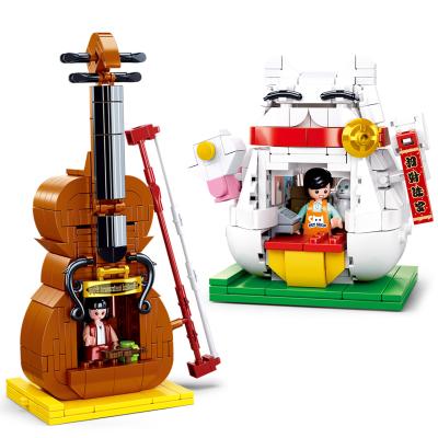 China Building Toy Sluban Building Blocks M38-B0817 Violin Set 323PCS Musical Instrument Bricks Construction Model Kit For Kids for sale