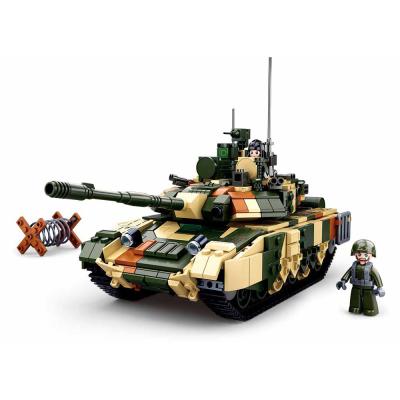 China Model Bricks Construction Toy Sluban Building Blocks M38-B0756 T90MS Main Battle Tank 758PCS Building Kit for Children for sale