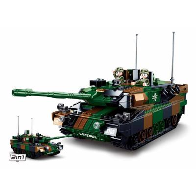 China Toy Sluban Building Blocks M38-B0839 Building Blocks 766PCS Model Bricks Construction Kit Toy Sluban's Leopard 2A5 Battle Tank For Kids for sale