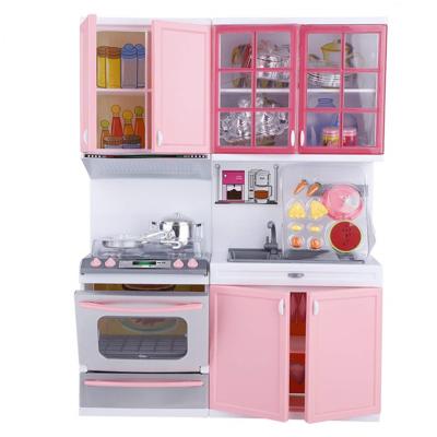 China Plastic Kids Kitchen Toys Role Play Set For Girls Pretend Play Cooking Game Set House Educational Doll Toys for sale