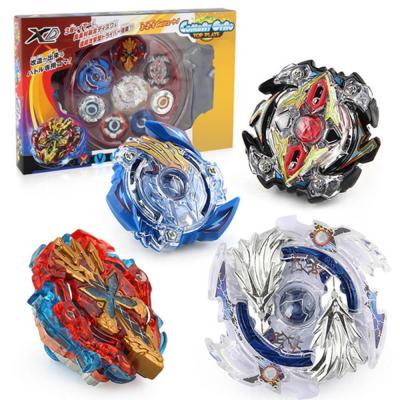 China Alloy + ABS Spinning Top Toy Sets With 4 Burst Bey Blade With Fighting Disc Gyros And Launcher For Kids for sale