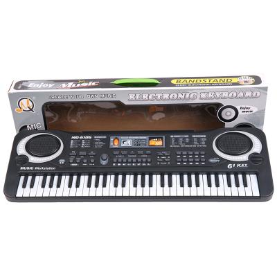 China With microphone & Hot Selling 61 Keys Amazon Piano Kids Toys Electric Musical Instrument USB Charging Line With Microphone And USB Charging Line Keyboard Toys For Kid for sale