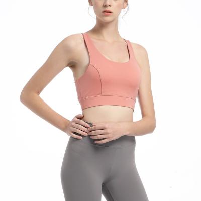 China Breathable plus size ready to ship high quality bra top women gym wear fitness sports adjustable yoga bra for sale