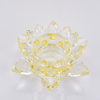 China Europe High Standard Wholesale Art Glass High Quality Colorful Crystal lotus ornaments for home decoration for sale