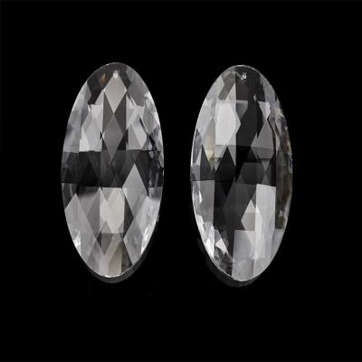 China Europe New Product Oval Facet Teardrop Crystal Pendants120MM Glass Crystal Chandelier Parts Accessories for sale