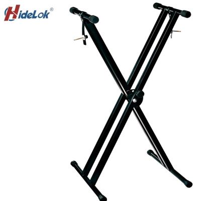 China factory end digital piano stand double X keyboard stand double tube piano stand mid height stable stage for sale