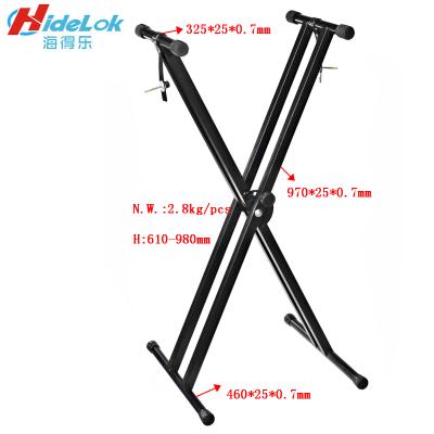 China JY-013 HideLok factory direct sale modern simple folding keyboard stand black aluminum piano stand for sale