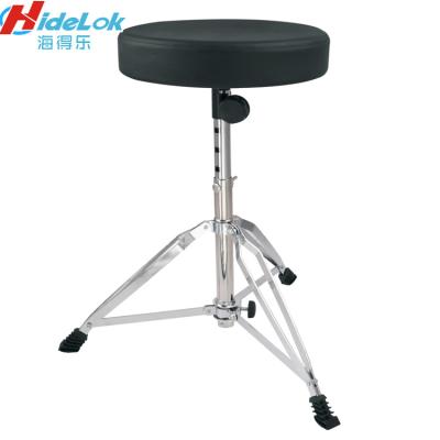 China Chinese manufacturer stainless steel chrome+leather+sponge musical instruments drum stool adjustable drum range drum stool bench for sale