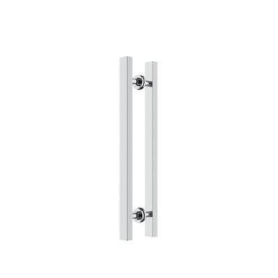 China Classic Stainless Steel H Type Square Tube Glass Door Modern Handle for sale