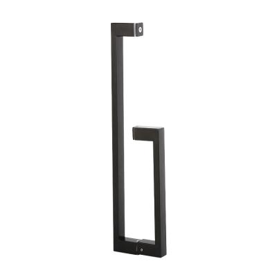 China Foshan Mature Modern Entrance Process Interior Door Big Black Pull Handle for sale