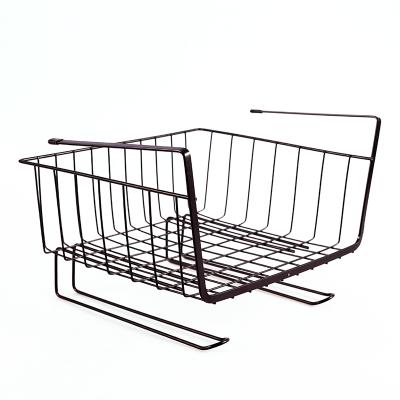 China Viable Buffet Basket Space Saving Metal Nail Free Hanging Wire Under Shelf Organizer Rack for sale