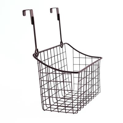 China Balcony Viable Kitchen Storage Rack Accessory Basket With Hook Corner Shower Room Shelf Organizer Shampoo Wire Holder for sale