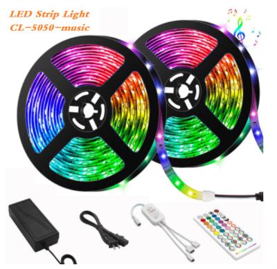 China Wholesale Input Voltage Residential DC 12V LED RGB LED Strip Lights Kit With Music Control Sensor Led Lights for sale