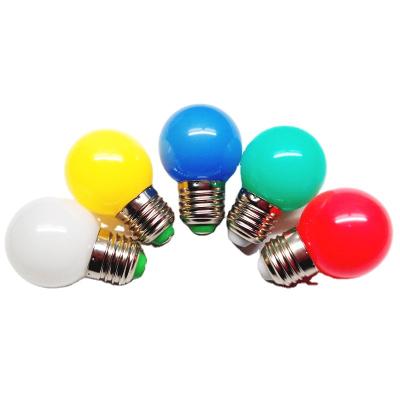 China 1w G45 B22 E27 High Lumen COLORFUL Rainbow Multi Color Desk Light Bulb 80LM/W Multi Color LED BULB for sale