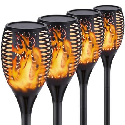 China Decorative Garden New Product Led Fire Strain Torch 12LED Flame Light Small Size Solar Powered Dancing Outdoor Garden for sale