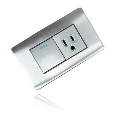 China South American Factory Price Stainless Steel Wall Switches And Sockets Js Series for sale