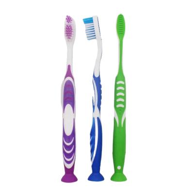 China Children Kids Toothbrush OEM With Tongue Cleaner Suction Adult Toothbrush for sale