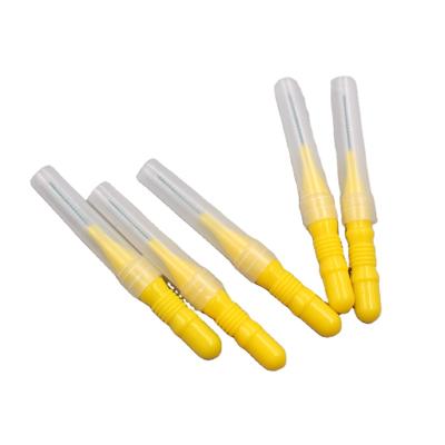 China Food grade materia plastic dental disposable interdental brush high quality colorful plastic dental disposable interdental brush for sale