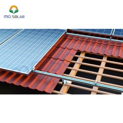 China Simple And Cost Effective Installation Solar Panel Roof Tile Roof Racking Structure Solar System for sale