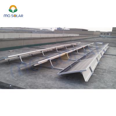 China Home Adjustable Tilt Roof Rack System Solar Flat Roof Solar Stretching Structure for sale