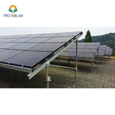 China Simple And Cost Effective Installation Aluminum Solar Panel Ground Mounting Solar Ground Racking Structure for sale