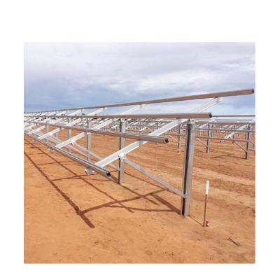 China Steel Material Pile Ground Mount Structure High Quality Galvanized Solar System Simple And Cost Effective Installation for sale