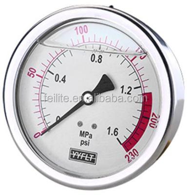 China High quality and low price bottom connection or back connection of pressure gauge for sale